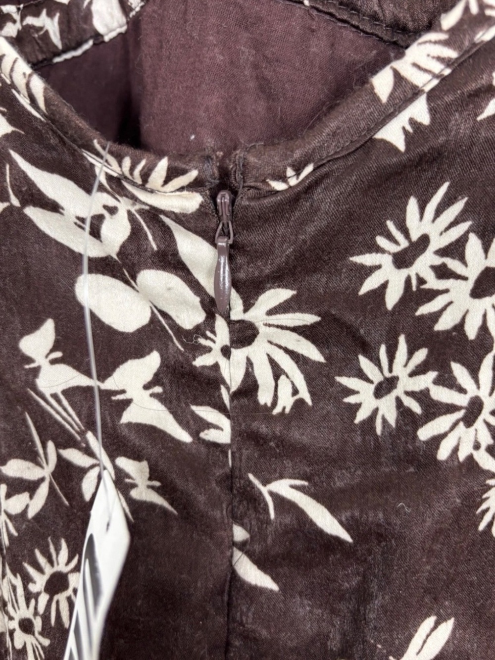 Urban Outfitters NWT Brown Floral Lace Trim Slip Mini Dress Small Cottagecore - Picture 6 of 9